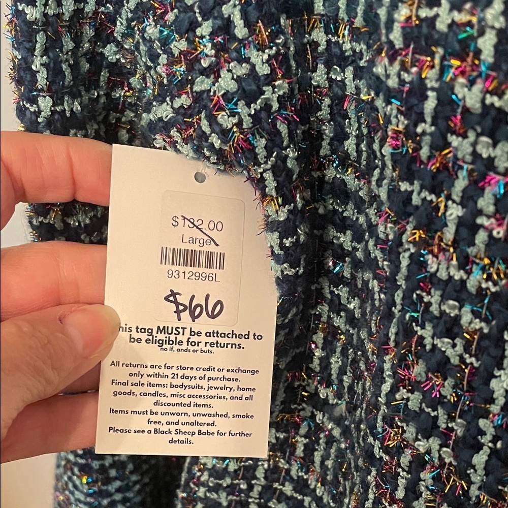 🔥🔥🔥BOGOHO 🔥🔥🔥Women's Tweed Double-Breasted Sparkling Jacket—Large - Picture 11 of 16